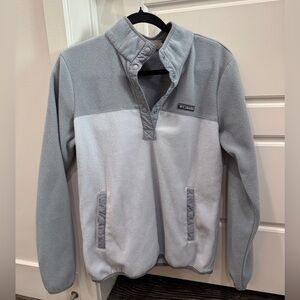 Columbia Light Gray/Blue Fleece Pullover